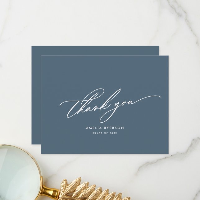 Graduación Tarjeta de agradecimiento (Anverso/Reverso In Situ)