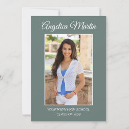 Graduación verde de edad moderna 3 clase fotográfi