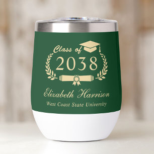 Graduación Verde Dorado de Elegant Crest