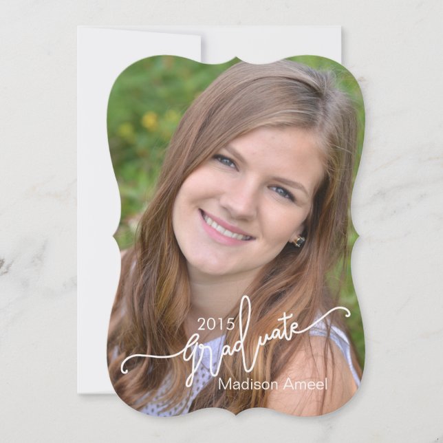 Graduado 2015| Anuncio de graduación rojo (Anverso)