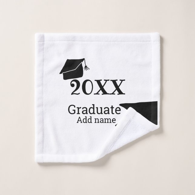 Graduado 20XX gorra de graduación simple mínimo mo (Toallita)