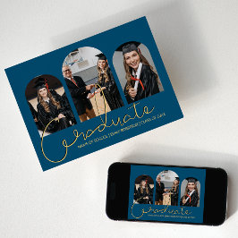 Graduado | 3 Invitación de Collage de fotos arcaic