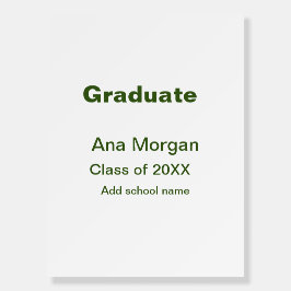 Graduado agregar nombre clase de nombre de escuela