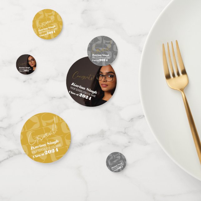 GRADUADO! Confeti de fotos de graduación moderna s (Grupo)