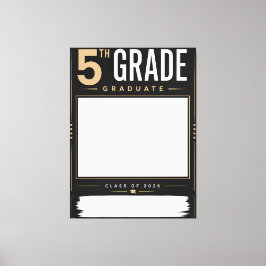 Graduado de 5to Grado 2026 Lienzo Personalizado co