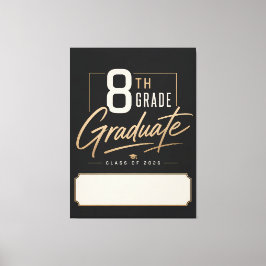 Graduado de 8vo Grado 2026 Lienzo Personalizado co