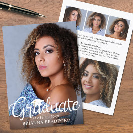 Graduado de escritura moderna 5 Invitación de foto