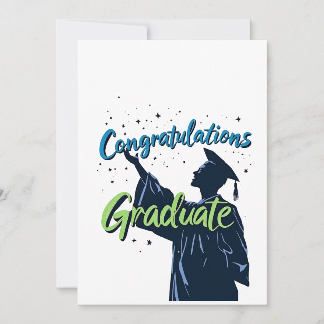 Graduado de felicitaciones: Tarjeta de Graduación  (Anverso)