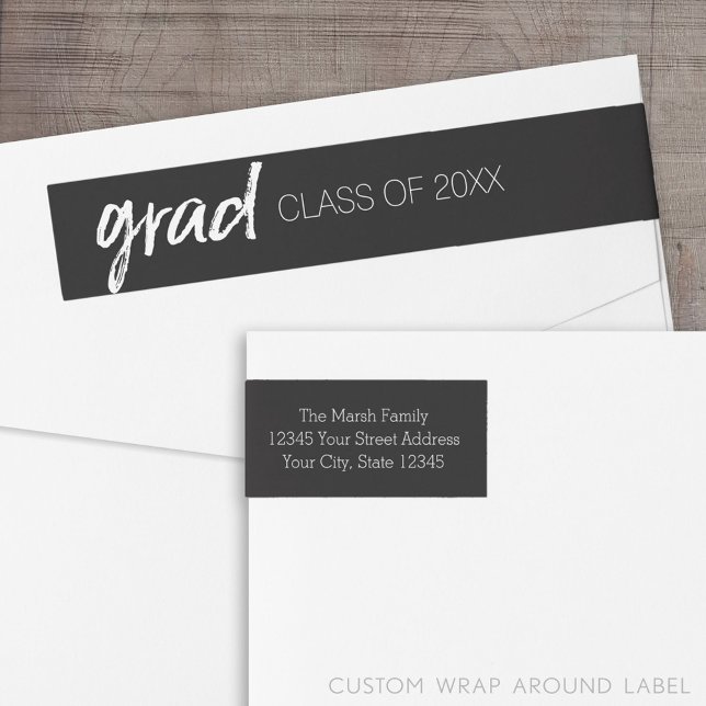 Graduado de letras modernas para graduados 2018 (Custom Return Address Label with a Wrap Around Feature)