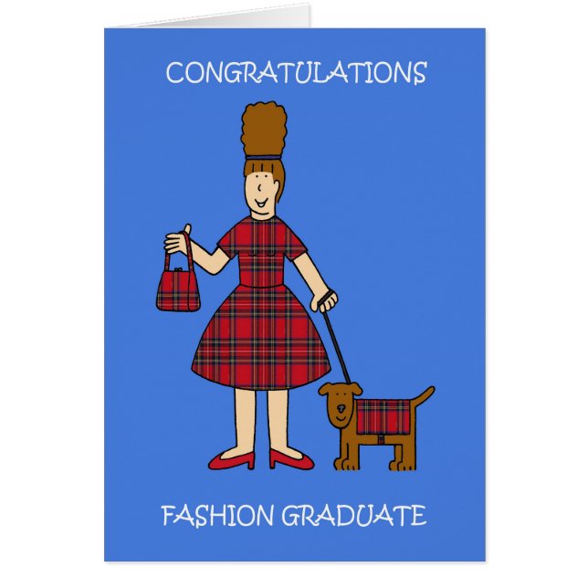 Graduado de Moda Felicitaciones Personalizado Lady (Frente)