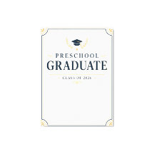 Graduado de Preescolar 2026 Lienzo con Nombre Pers