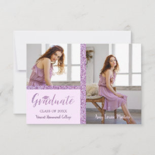 Graduado de Purpurina Rosado Graduación simple de 