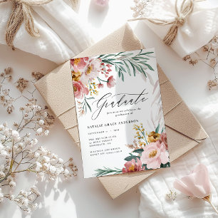 Graduado floral de color azul giratorio