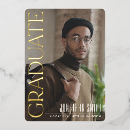 Graduado, invitación de graduación de fotografía e