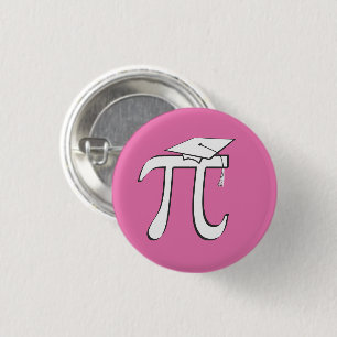 Graduado Math Pi - Botón Blanco y Rosa