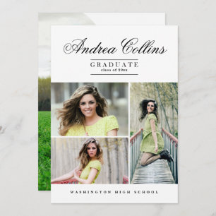 Graduado sencillo y elegante, Invitación de gradua