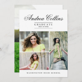 Graduado simple y elegante, Invitación de graduaci