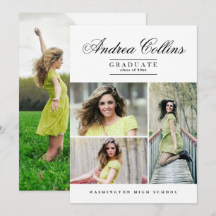 Graduado simple y elegante, Invitación de graduaci