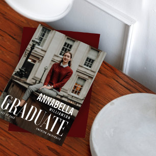 Graduado Trendy Magazine Cover Grad Invitación