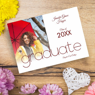 Graduate Simple Photo Modern Typography Script