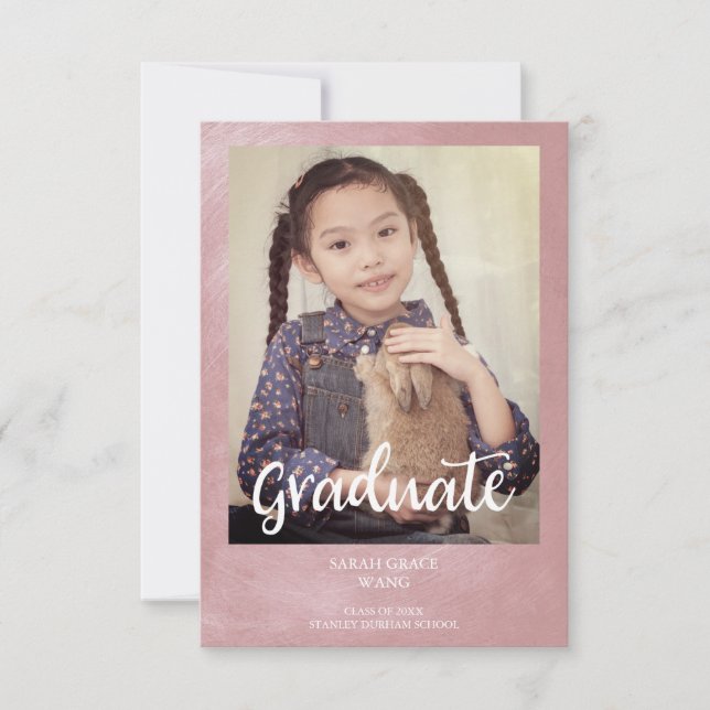 Graduation Custon Photo Metal Texture (Anverso)