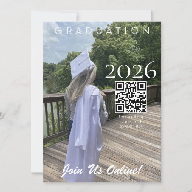 Graduation Online Invitation QR Code 2026 Photo (Anverso)