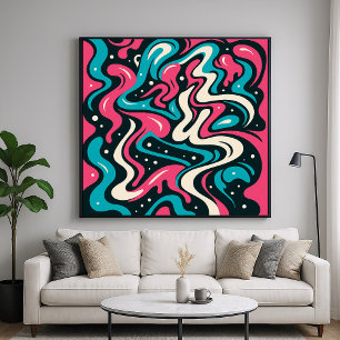 Graffiti abstracto - Estilo de arte de línea vibra
