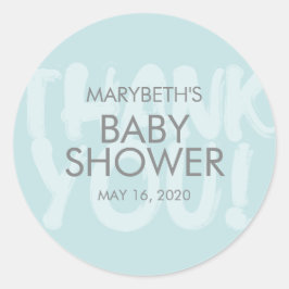 Graffiti azul Baby Shower Favor Pegatina