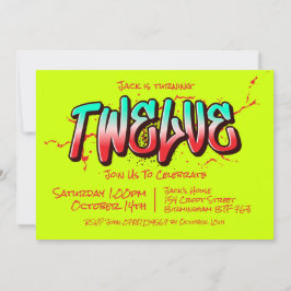Graffiti brillante Doce invitaciones