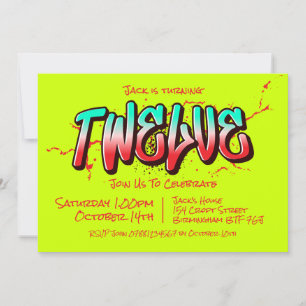 Graffiti brillante Doce invitaciones