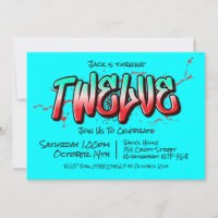Graffiti brillante Doce invitaciones