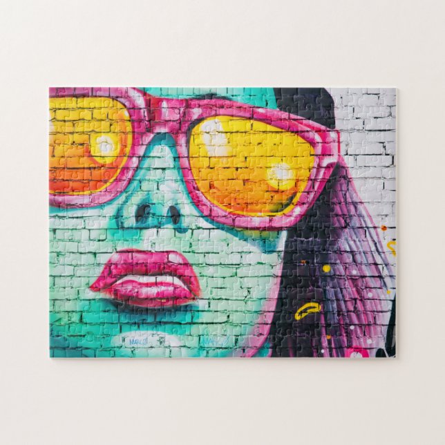 Graffiti chica puzzle de 252 piezas (Horizontal)