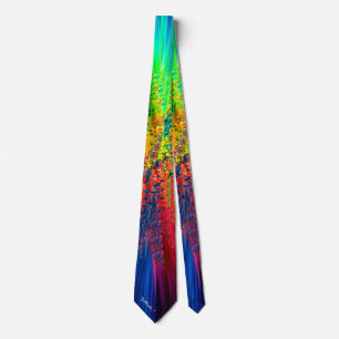 Graffiti - corbata de diseño colorida para hombres