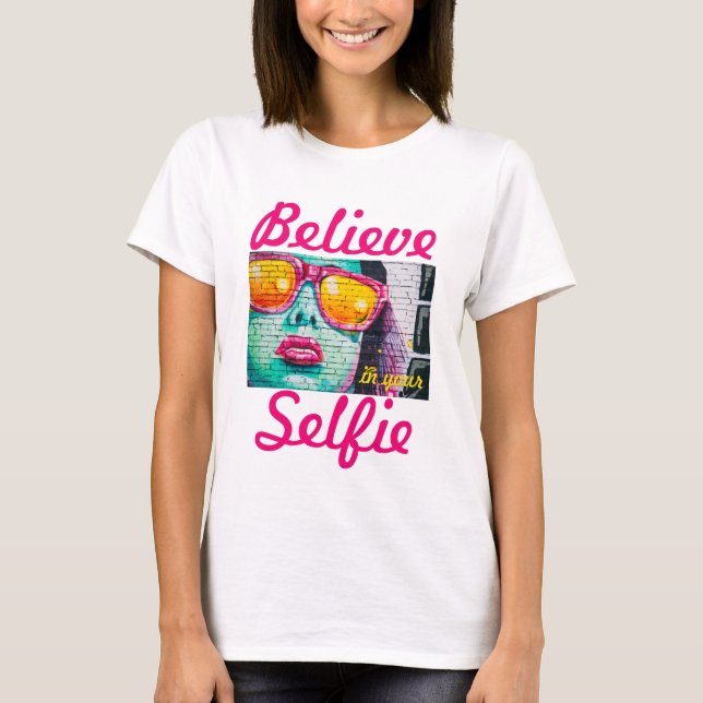 Graffiti cree en tu camiseta selfie (Anverso)