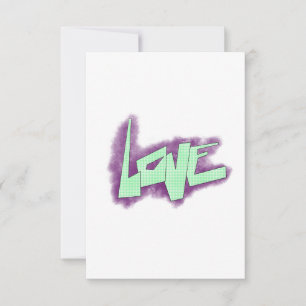 graffiti de amor morado verde menta tipografía pun