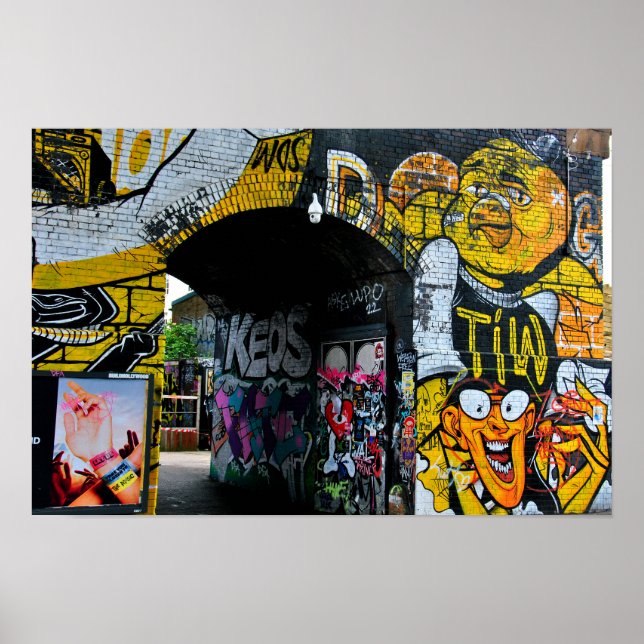 Graffiti de arte callejero Digbeth Birmingham Rein (Frente)