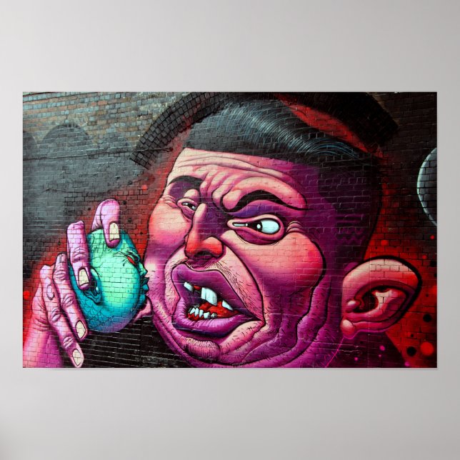 Graffiti de arte callejero Digbeth Birmingham Rein (Frente)