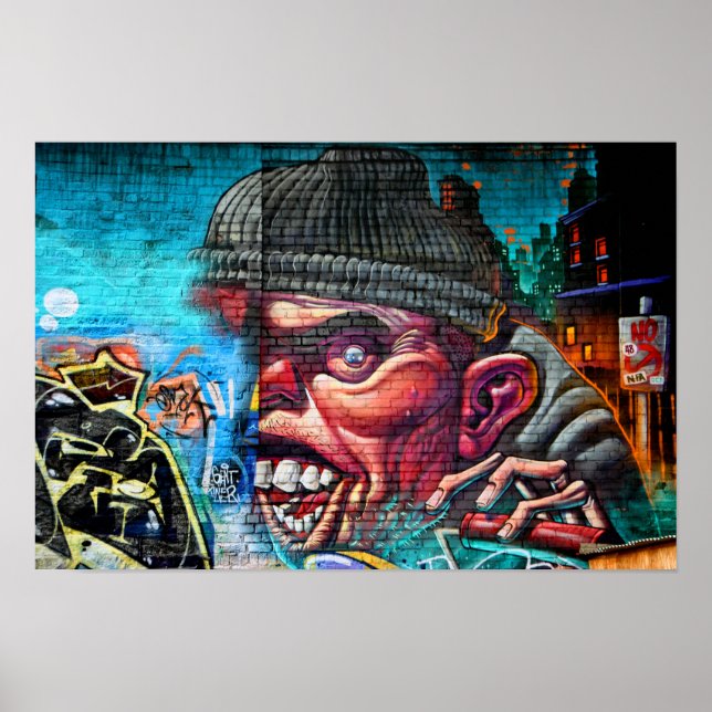 Graffiti de arte callejero Digbeth Birmingham Rein (Frente)