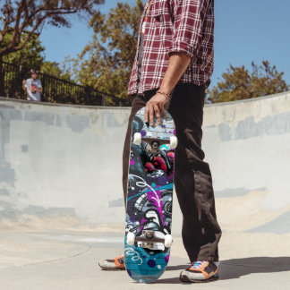 Graffiti de arte callejero en Skateboard