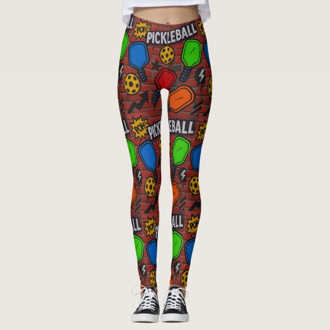 Graffiti de baloncesto reventó leggings femeninos (Anverso)