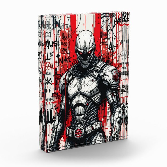 Graffiti de Guerrero Ciberpunk - Bloqueo de fotos (Izquierda)