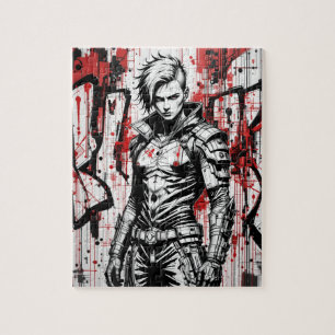 Graffiti de Guerrero del Ciberpunk - Rompecabezas