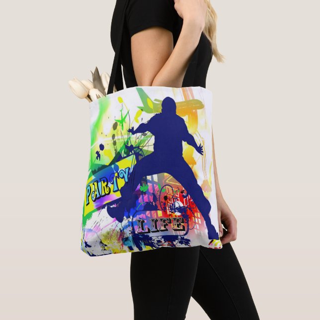 Graffiti de la vida del fiesta Aspecto de la bolsa (Detalle)
