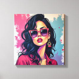 Graffiti de moda Moda de arte mujer con lentes