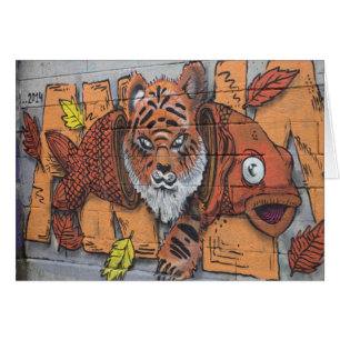Graffiti de peces raros del Naranja Tigre