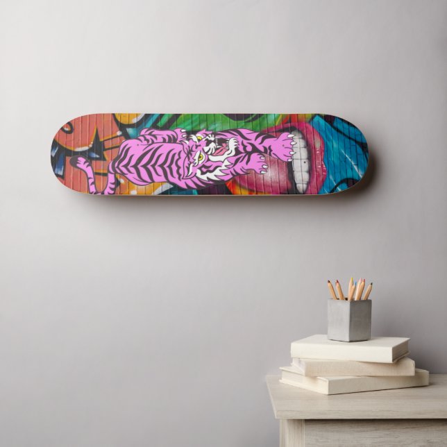 Graffiti de skateboard Púrpura Tigre (Arte de pared (horz))