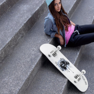 Graffiti grunge Skateboard con nombre para adolesc