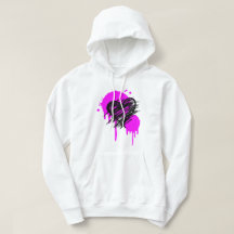 Graffiti Heart Hoodie, sudadera de Punk