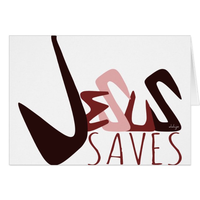 GRAFFITI JESUS AHORRA en rojo (Anverso (Horizontal))