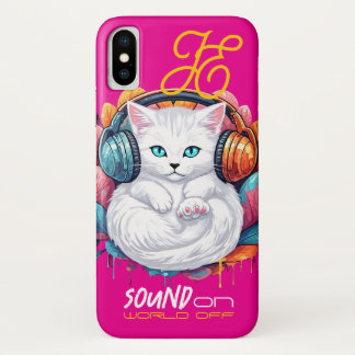 Graffiti Kitty Vibe Funda - Blanco
